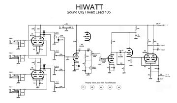 Hiwatt SC105 schematic circuit diagram